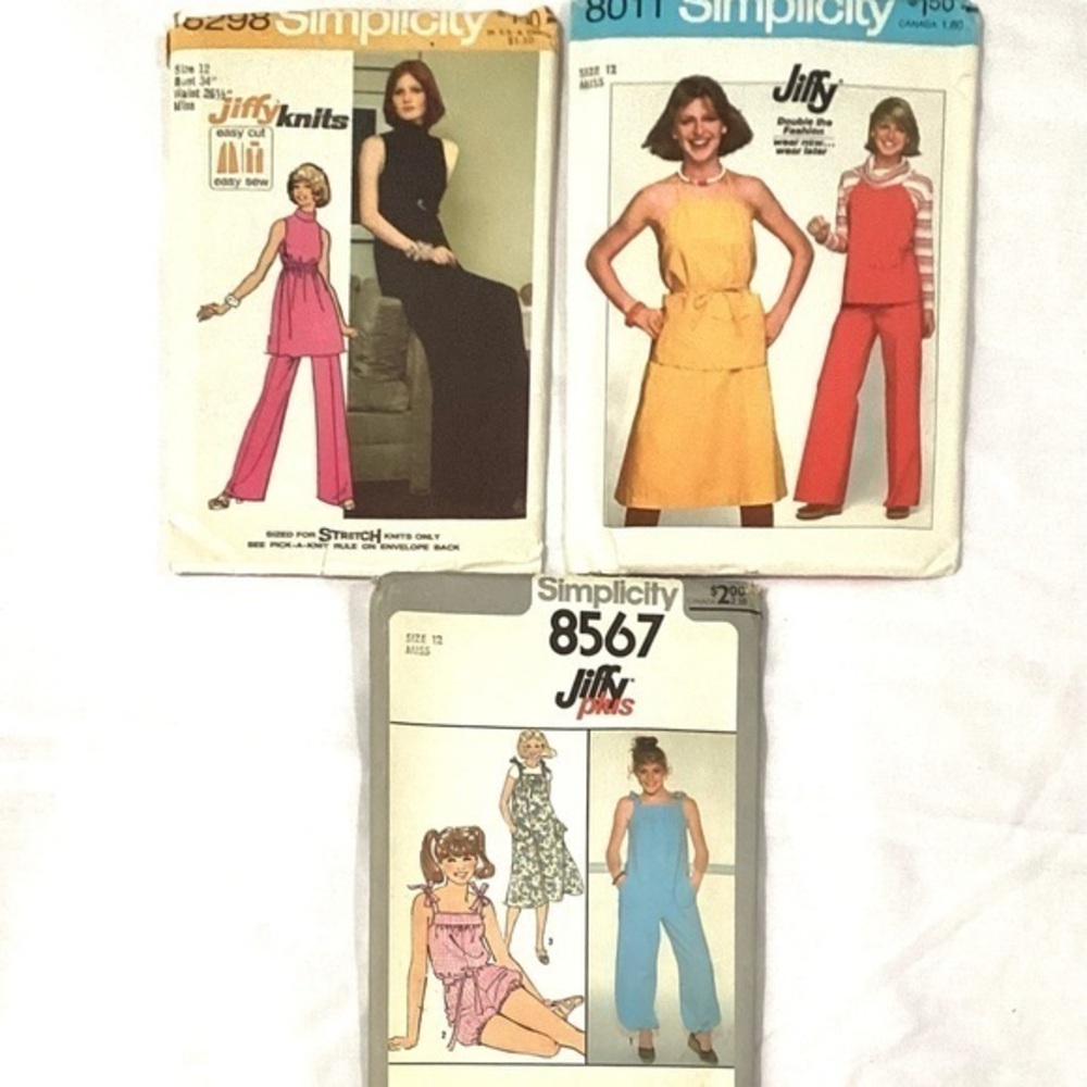 Simplicity Sewing Patterns Bundle #5298 #8011 # 8567
